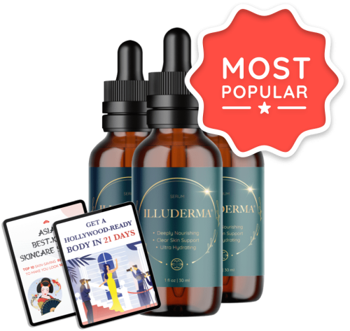Illuderma - 3 Bottles + 2 Ebooks