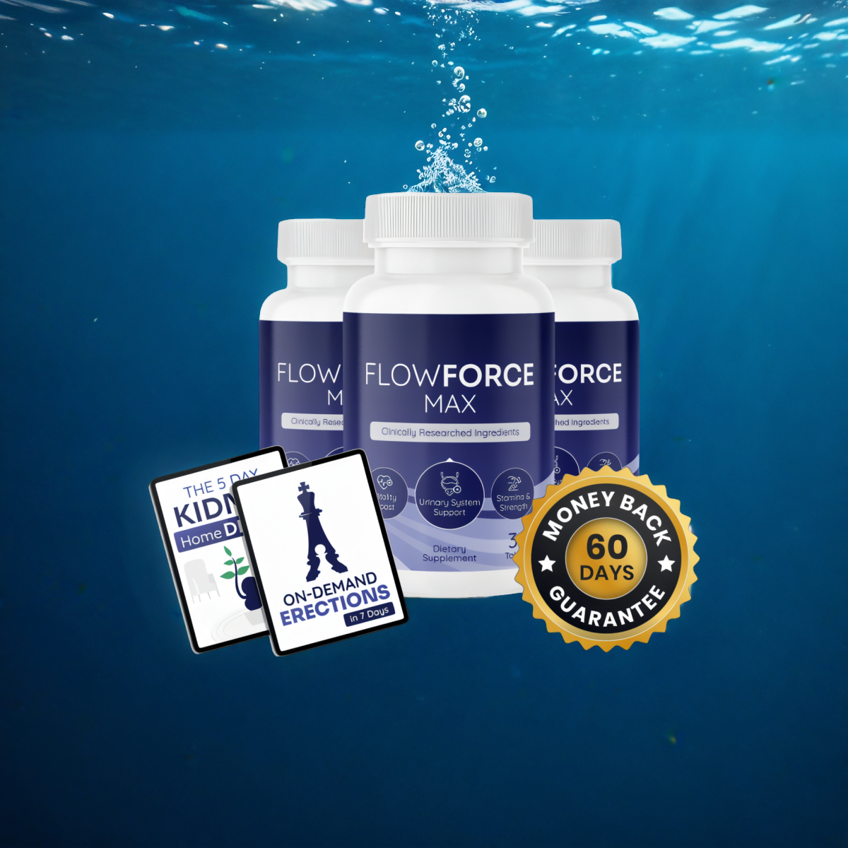 FlowForce Max - 3 Bottles + 2  Ebooks