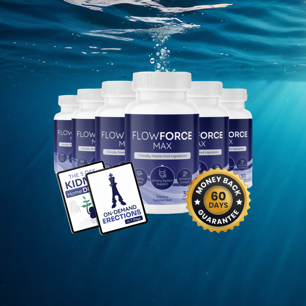 FlowForce Max - 6 Bottles + 2  Ebooks